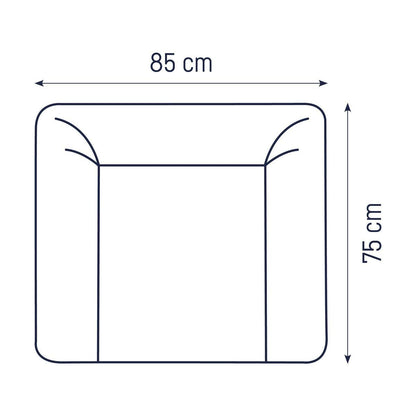 Julius Zöllner Wickelauflage Softy 85x75 cm - Wickelunterlage - wasserdicht und abwischbar - Made in Germany – Oeko-Tex Standard 100 – Schmusebär