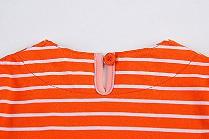 Beilei Creations Mädchen Kleider Kurzarm Baumwolle Kinder Kleid Süßes Muster Gr.85-140