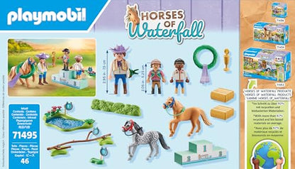 PLAYMOBIL Horses of Waterfall 71496 Pony Carriage, Magical Trip with the Pony, Exciting Adventures at the Waterfall Ranch, Detailed Toy for Children from 4 Years