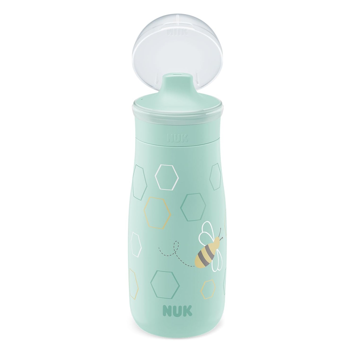 NUK Kiddy Cup Night Trinklernflasche | Schnabeltasse mit Leuchteffekt | 12+ Monate | Auslaufsicher mit harter Trinktülle | Clip und Schutzkappe | BPA-frei | 300 ml | Planeten (blau), 10255678 - Meloni2