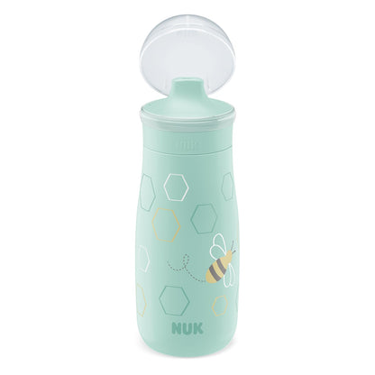 NUK Kiddy Cup Night Trinklernflasche | Schnabeltasse mit Leuchteffekt | 12+ Monate | Auslaufsicher mit harter Trinktülle | Clip und Schutzkappe | BPA-frei | 300 ml | Planeten (blau), 10255678 - Meloni2