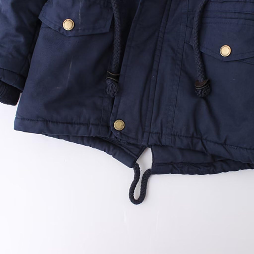 linboo Children's Winter Jacket Boys Girls Warm Lined Blouson Hoodie Thick Coat Parka Baby Winter Coats