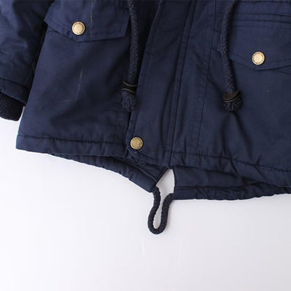 linboo Children's Winter Jacket Boys Girls Warm Lined Blouson Hoodie Thick Coat Parka Baby Winter Coats