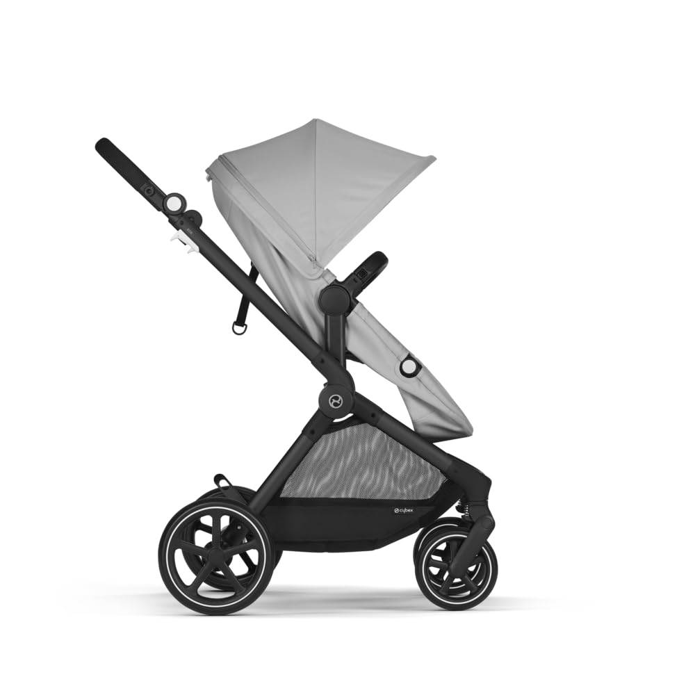 CYBEX Gold Kinderwagen EOS 2-in-1, Reisesystem, Ab Geburt bis 22 kg (ca. 4 Jahre), Lava Grey