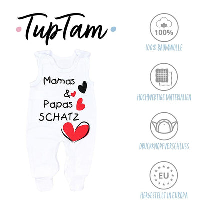 TupTam Unisex Baby Strampler mit Aufdruck 5er Set