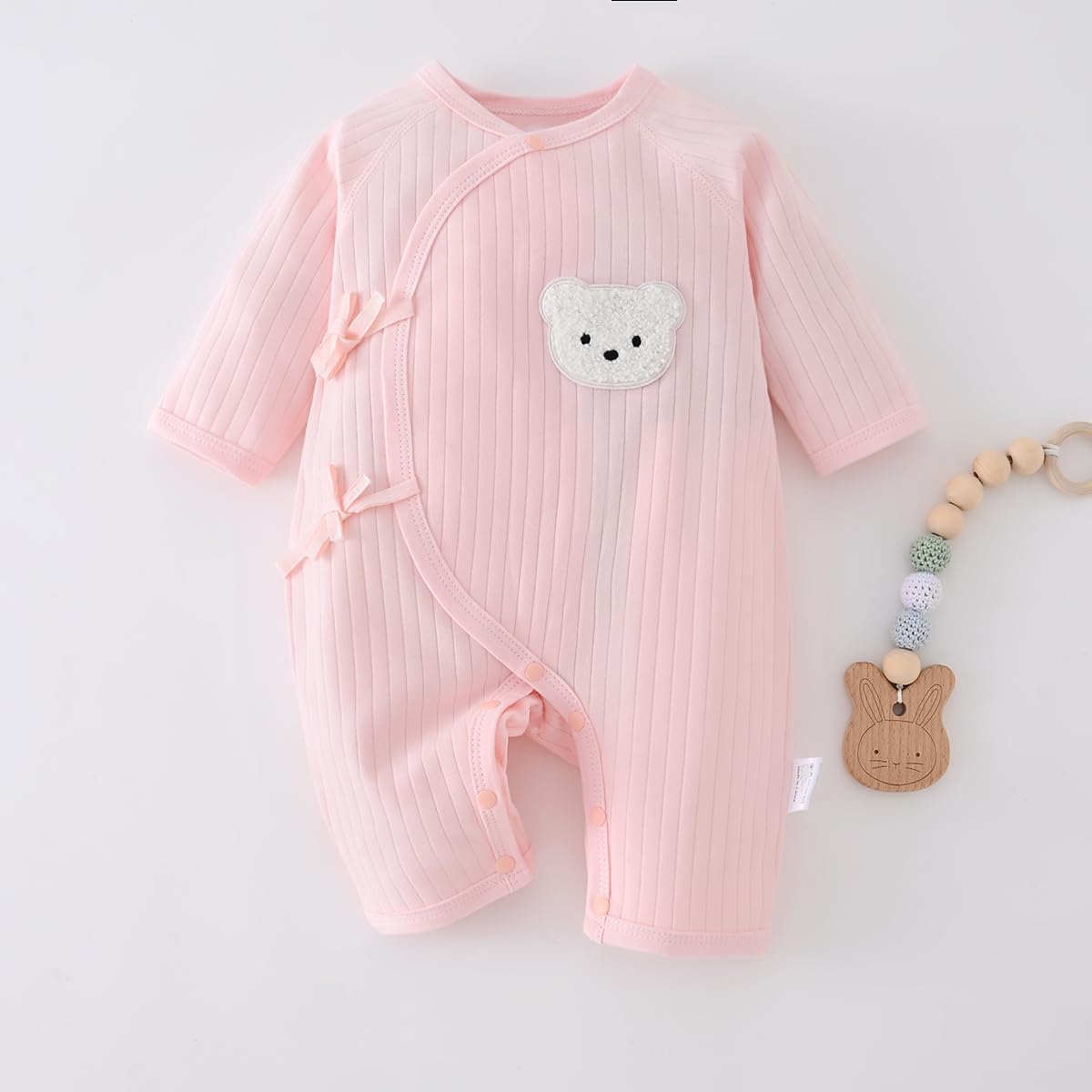 Babyfond 1 Pack Baby Bodysuit, Neugeborenes Baby warmer Baumwollbody mit Hut, 100% Baumwolle Kleinkind Homewear Verdickte Frühlings- und Herbstkleidung