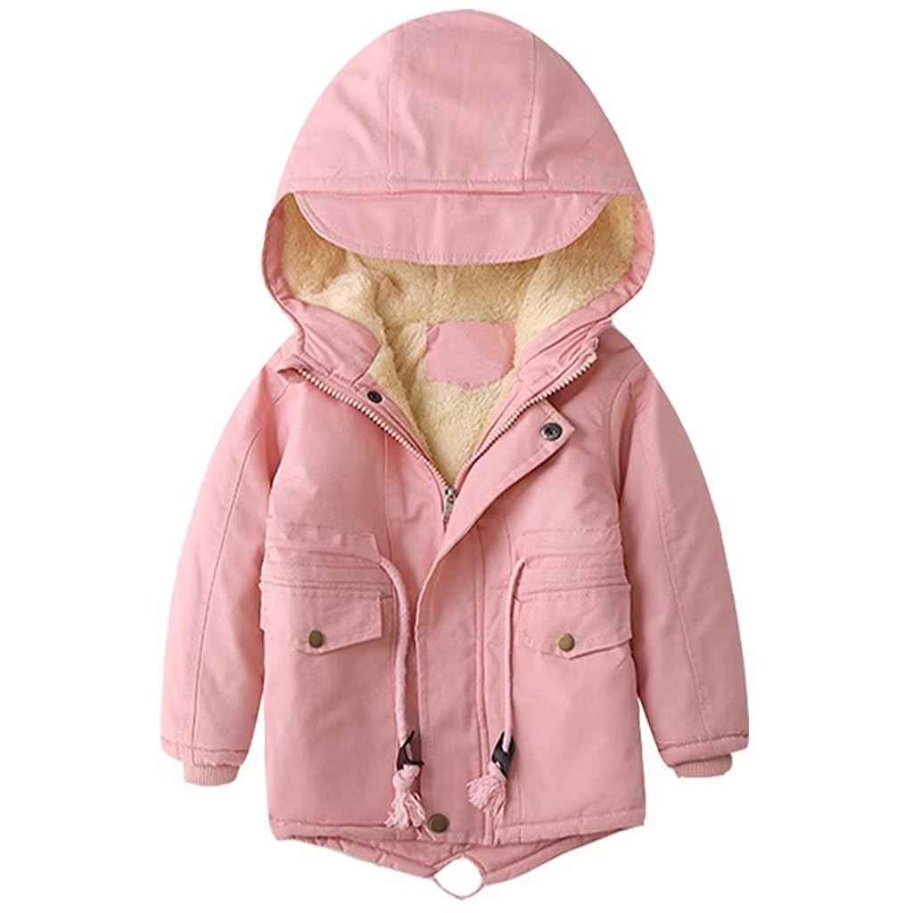 linboo Children's Winter Jacket Boys Girls Warm Lined Blouson Hoodie Thick Coat Parka Baby Winter Coats