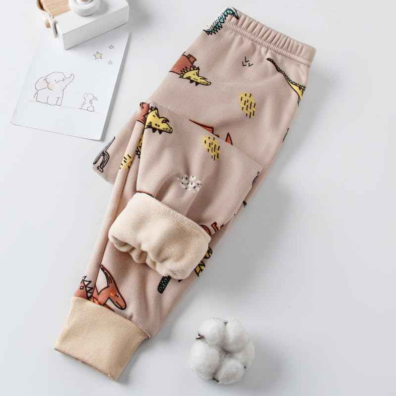 Children's Thermal Trousers, Warm Thermal Leggings, Elastic Waist, Lined Jogging Bottoms with Fleece, Winter Trousers for Girls 2-13 Years Old