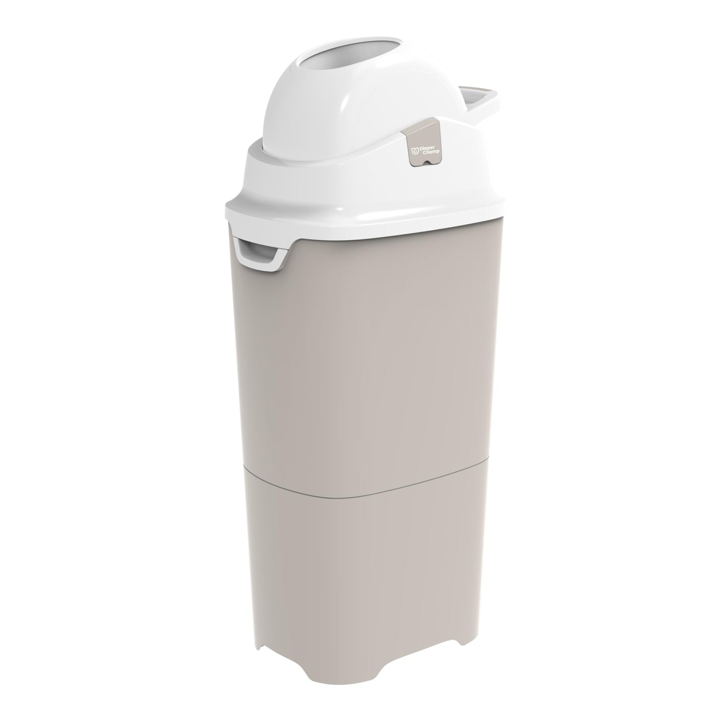 DIAPER CHAMP One Maxi Nappy Bin – Odour-Proof – Without Refill Cassettes – Works with Normal Conventional Bags, Bin Liners – for Approx. 60 Nappies – Beige, White