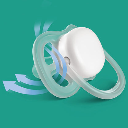 Philips Avent SCF080/02 Ultra Air Schnuller 0-6 Monate, Atmungsaktiv, Kiefergerecht, BPA frei, Doppelpack, Schmetterling/Mama-Design - Meloni2