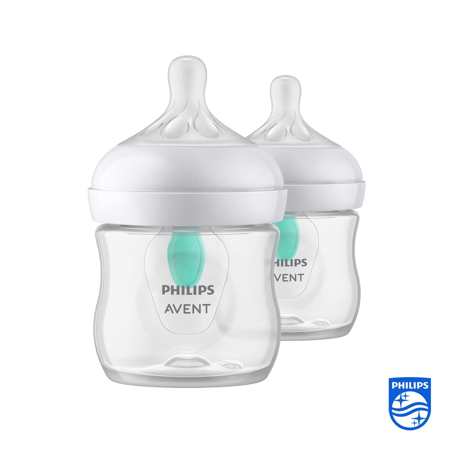 Philips Avent Babyflaschen Natural Response – 2x Babyflaschen mit AirFree Ventil, 125 ml, BPA-frei, für Neugeborene ab 0 Monaten (Modell SCY670/02) - Meloni2