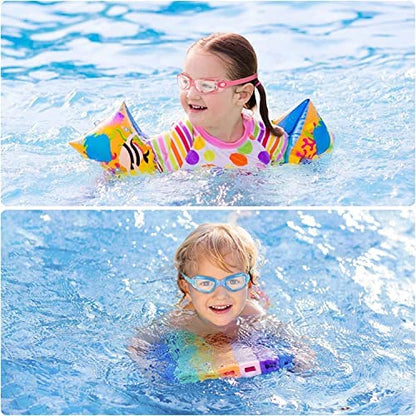 faliring Schwimmbrille Kinder, 2 Stück taucherbrille kinder Junior 3-15 Jahre, Gläsern Wassersport Schwimmbrillen Swimming Goggles Geschenke für Mädchen Jungen