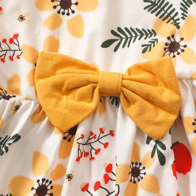 Baby Mädchen Kleidung Bow Floral Rüsche Langarm Top+ Hosen+Stirnband 3Pcs Bekleidungssets