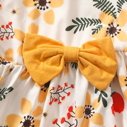 Baby Mädchen Kleidung Bow Floral Rüsche Langarm Top+ Hosen+Stirnband 3Pcs Bekleidungssets