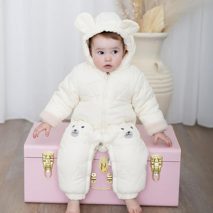 JiAmy Baby Snowsuit, Baby Boys Girls Winter Jumpsuit Romper Newborn Snow Overall 0-12 Months