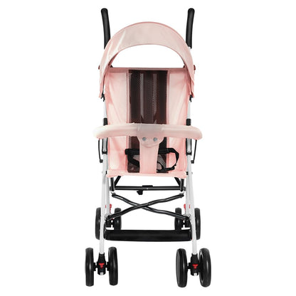 Buggy für Babys, ultraleicht, kompakt, faltbar und neigbar, von Geburt bis 25 kg, mit Trolley-System, Regenschutz inklusive, ausziehbarer Haube, C-schwarz