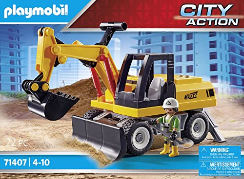 PLAYMOBIL Road Construction Site Toy Child Construction Site Play Set Toy for Children from 4 Years 71751