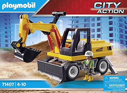 PLAYMOBIL Road Construction Site Toy Child Construction Site Play Set Toy for Children from 4 Years 71751