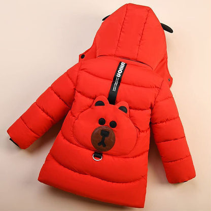 Sxshun Boy's Winter Jacket with Removable Hood Thickened Outdoor Jacket Winter Coat Down Jacket