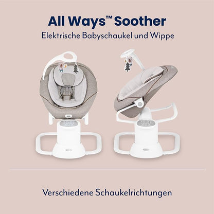 Graco All Ways™ Soother 2-in-1, elektirsche Babyschaukel und tragbare Wippe, ab Geburt bis ca. 9 Monate (9 kg), mit Vibration und einstellbarer Schwunggeschwindigkeit, Little Adventures
