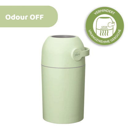 Chicco Windeleimer Odour Off, geruchsdichtes System, platzsparender Baby Windeleimer mit Deckel, einfach zu benutzen und zu reinigen, Ohne Nachfüllkassetten, funktioniert mit herkömmlichen Tüten