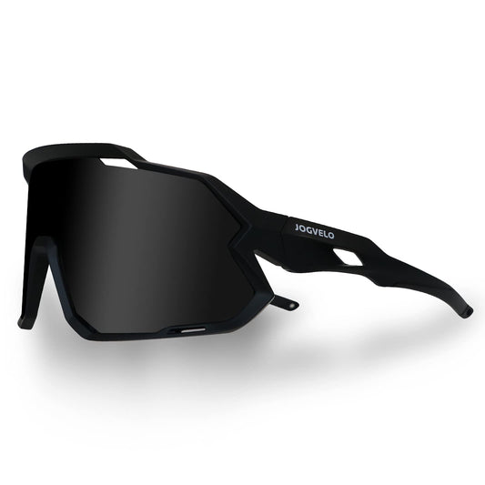 JOGVELO Polarisierte Sonnenbrille, Fahrradbrille Herren Damen mit 3 Wechselgläsern Sportbrillen Radbrille für Radfahren Laufen Angeln