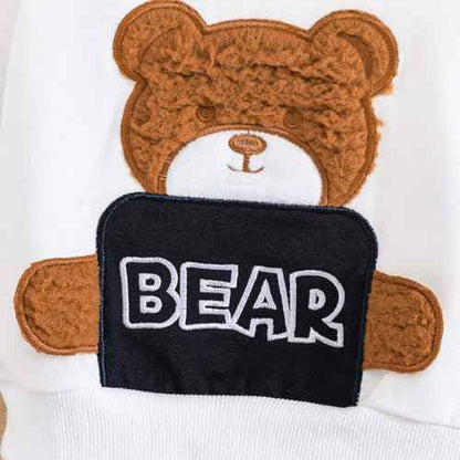 Toddler Baby Boys Outfit Colour Block Letter Print Sweatshirt Top + Plain Trousers Baby Autumn Spring 2-Piece Clothing Set