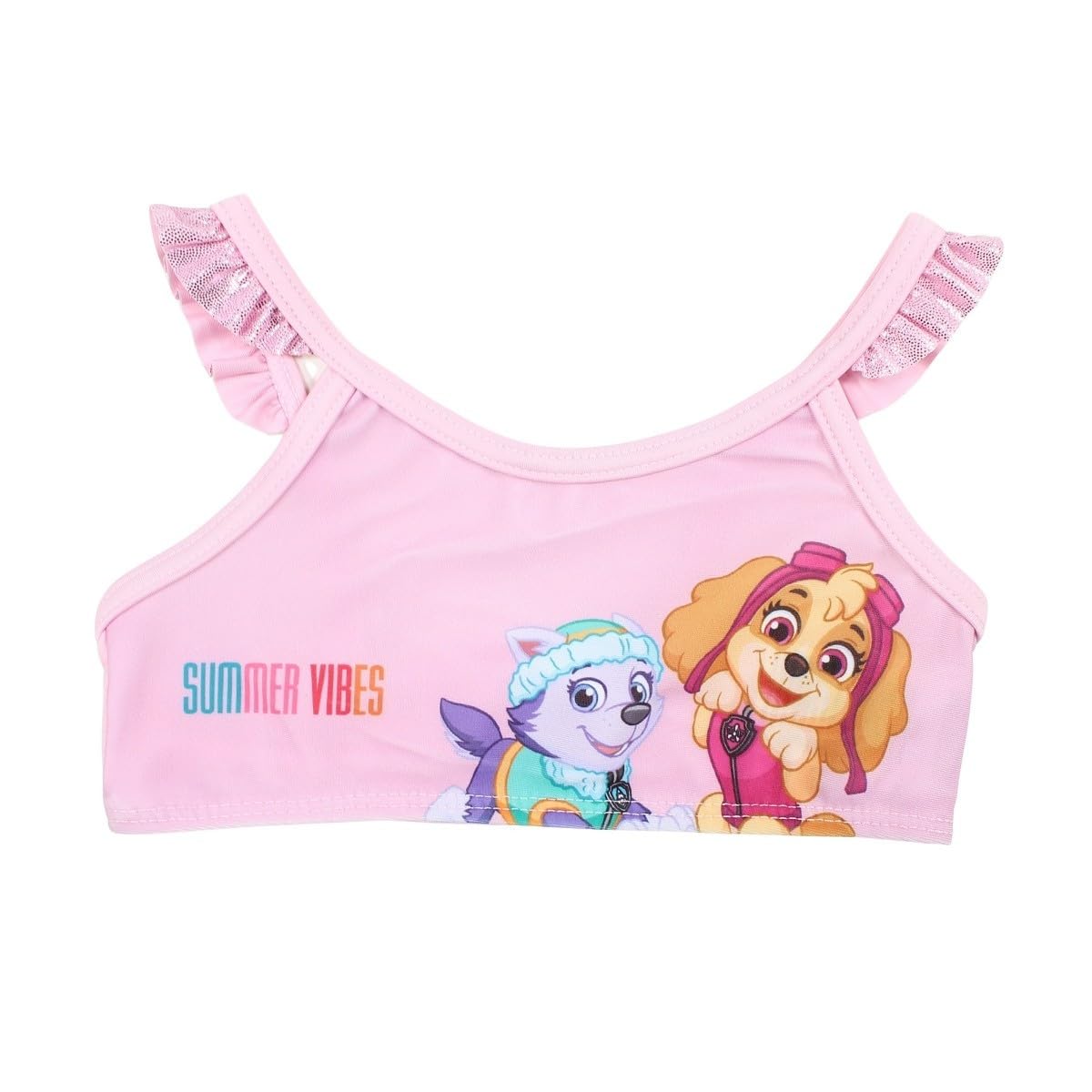 Disney Girls Paw Patrol Swimsuit. Swim Shirt Set