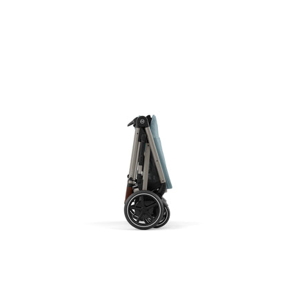 CYBEX Gold Kinderwagen e-GAZELLE S, Ab Geburt bis ca. 4 Jahre, Max. 22 kg (Single-Modus) / 2x 22 kg (Duo-Modus), All-in-1-System mit E-Antrieb und 20+ Konfigurationen, Stone Grey