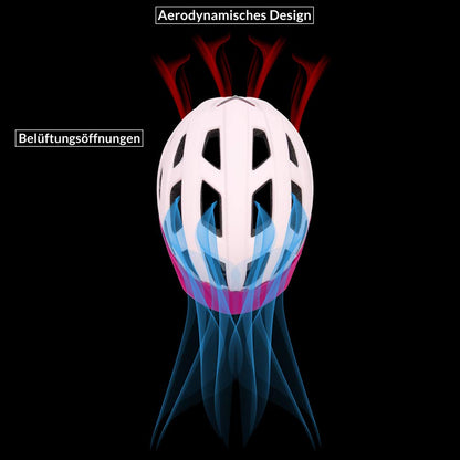 Spielwerk® Fahrradhelm Kinder LED Verstellbar S-M 50-57cm Kinngurt Helm ab 2 Jahren Jungen & Mädchen BMX Mountainbike Skateboard Schutzhelm