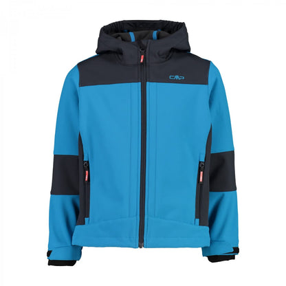 CMP Unisex Children's Giacca in Softshell Da Bambini Con Cappuccio Fisso Softshell Jacket for Children with Fixed Hood