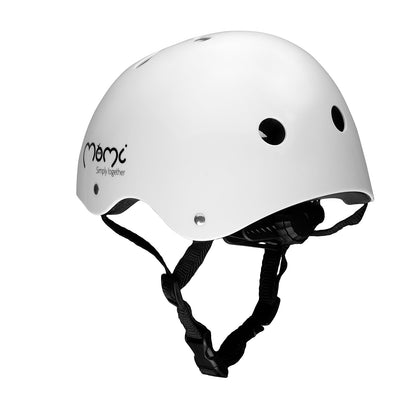 MoMi Mimi children's helmet, adjustable, head circumference 47–58 cm (1-4 years), shock- and impact-resistant bicycle helmet for children, 11 ventilation openings, foam padding, adjustable chin strap 