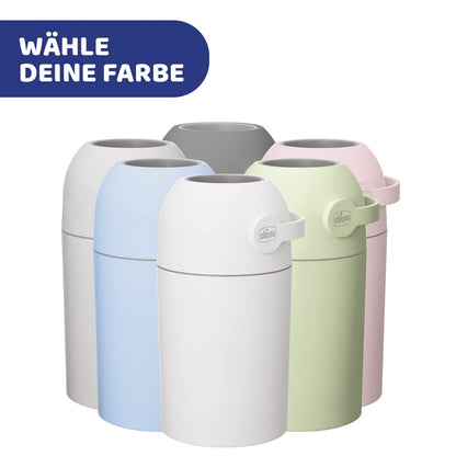 Chicco Windeleimer Odour Off, geruchsdichtes System, platzsparender Baby Windeleimer mit Deckel, einfach zu benutzen und zu reinigen, Ohne Nachfüllkassetten, funktioniert mit herkömmlichen Tüten