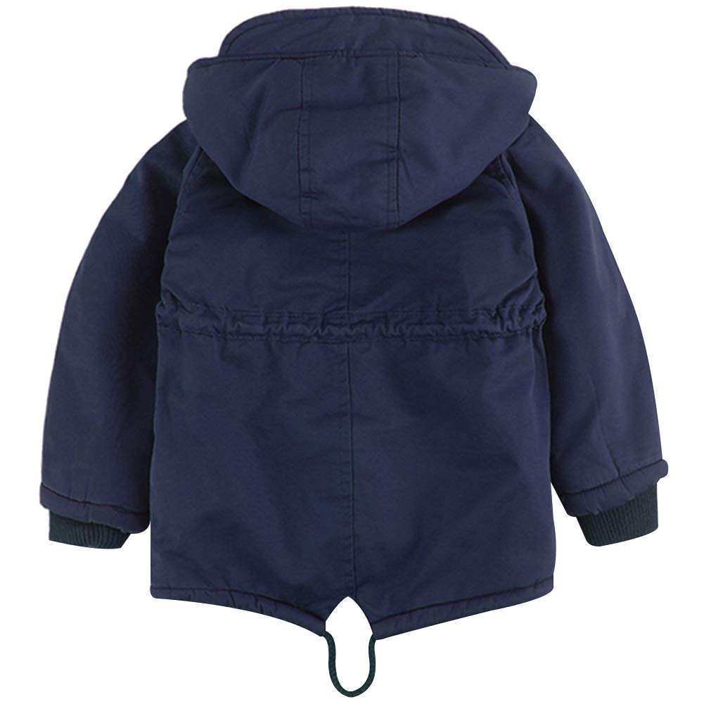 amropi Children's Boys Hooded Jacket with Fleece Lining Coat Parka Jacket Outerwear for 3-10 Years