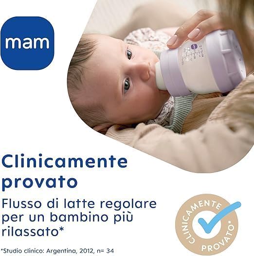 MAM Easy Start Anti-Colic Set | Babyflaschen-Set für Neugeborene | 94% Akzeptanz | 80 % weniger Koliken | 8 Flaschen (130, 160, 260ml), 1 Start Schnuller, 1 Griff, 1 Trinkschnabel | 0+ Mon | beige