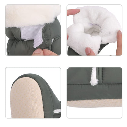 LACOFIA Baby Boys Girls Winter Shoes Baby Winter Boots with Non-Slip Soft Sole Crawling Shoes