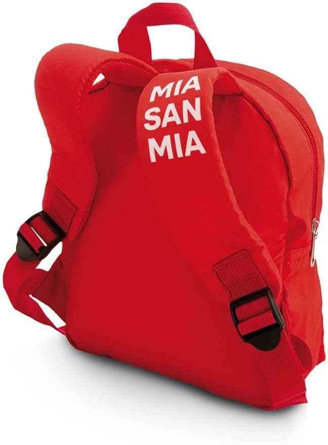 NICI Backpack 21 x 26 cm with Cuddly Toy Bear Berni 25 cm FC Bayern Munich - Red - Removable Fluffy Plush Toy, Nursery & Nursery Backpack with NICI Cuddly Toy for Boys and Girls - 61617