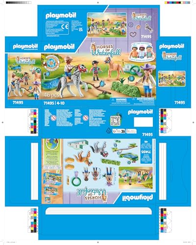 PLAYMOBIL Horses of Waterfall 71496 Pony Carriage, Magical Trip with the Pony, Exciting Adventures at the Waterfall Ranch, Detailed Toy for Children from 4 Years