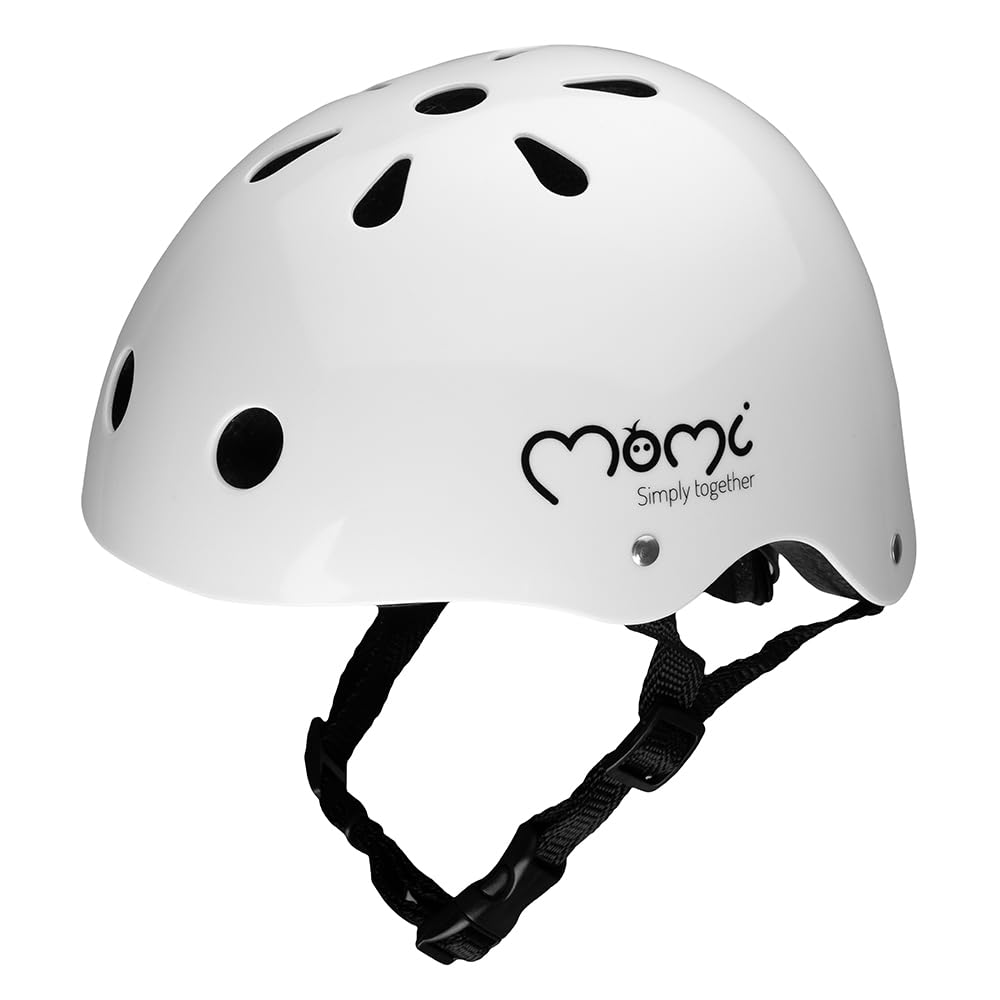MoMi Mimi Kinderhelm verstellbar, Kopfumfang 47 – 58 cm (1-4 Jahre), stoß- und schlagfester Fahrradhelm für Kinder, 11 Lüftungsöffnungen, Schaumstoffpolsterung, Einstellbarer Kinnriemen
