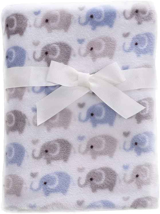 CREVENT Kleine Flauschige warme Baby-Überwurfdecke für Jungen, Kleinkinder, Kinderbett, Kinderwagen, 75 cm x 100 cm, graue Wolke