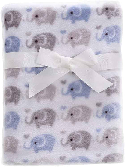 CREVENT Kleine Flauschige warme Baby-Überwurfdecke für Jungen, Kleinkinder, Kinderbett, Kinderwagen, 75 cm x 100 cm, graue Wolke