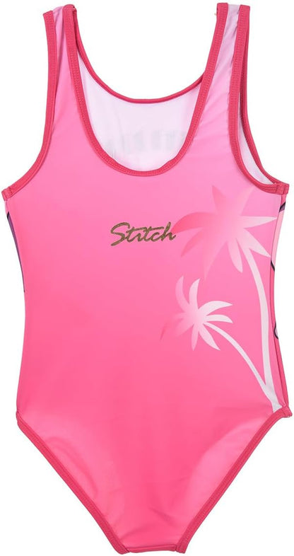 Disney Stitch Mädchen Badeanzug, Motiv Stitch und Engel Einteiliger Badeanzug, Kinder Schwimmbadeanzug, Größen 6 bis 12 Jahre