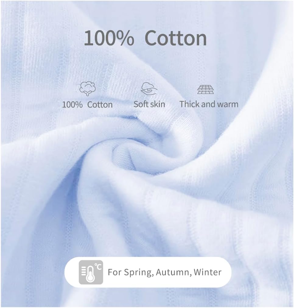 Babyfond 1 Pack Baby Bodysuit, Neugeborenes Baby warmer Baumwollbody mit Hut, 100% Baumwolle Kleinkind Homewear Verdickte Frühlings- und Herbstkleidung