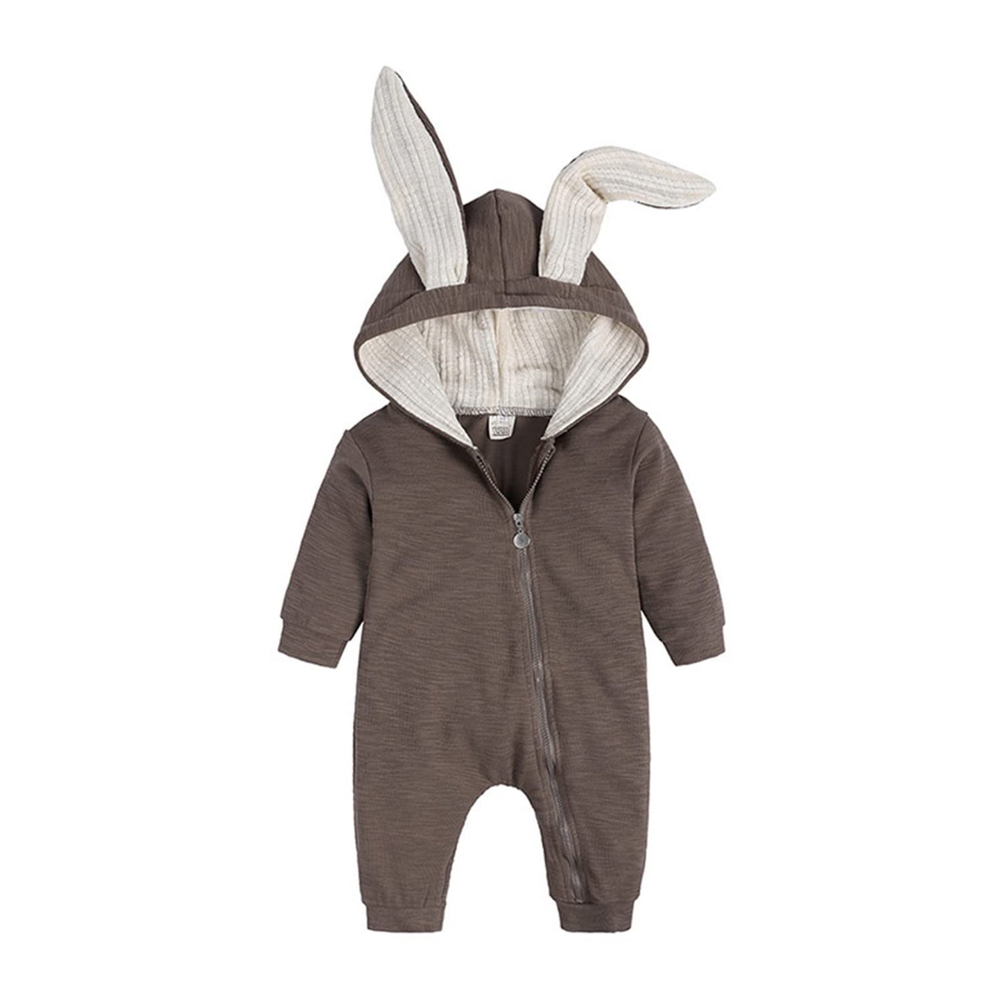 Kleinkind Baby Jungen Mädchen Baumwolle Strampler Langarm Mit Kapuze Reißverschluss Overall Body Baby Herbst Kleidung Pyjamas Outfit