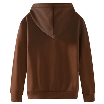 Spring&Gege Jungen Hoodie Sweatjacke Basic Einfarbig Baumwoll Kapuzenjacke für Kinder（3-12 Jahre）