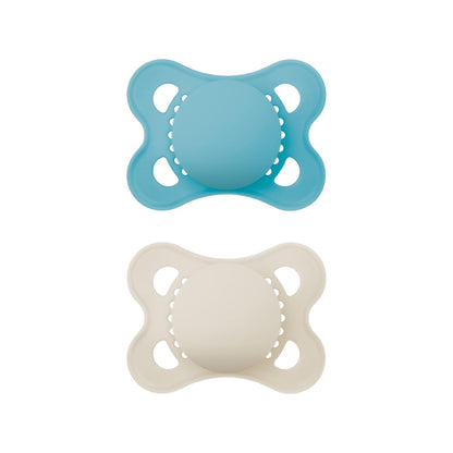 MAM Original Schnuller im 2er-Set, zahnfreundlicher Baby Schnuller aus nachhaltigen & bio-erneuerbaren Materialien, Sauger aus MAM SkinSoft Silikon, mit Schnullerbox, 0-6 Monate, Hase/Reh - Meloni2