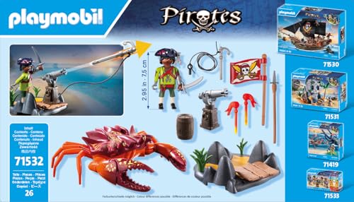 PLAYMOBIL | Pirates | Gefahr durch Riesenhai | Piratenspielzeug | Spielzeugfiguren | Spielzeug für Kinder ab 4 Jahren | 71793