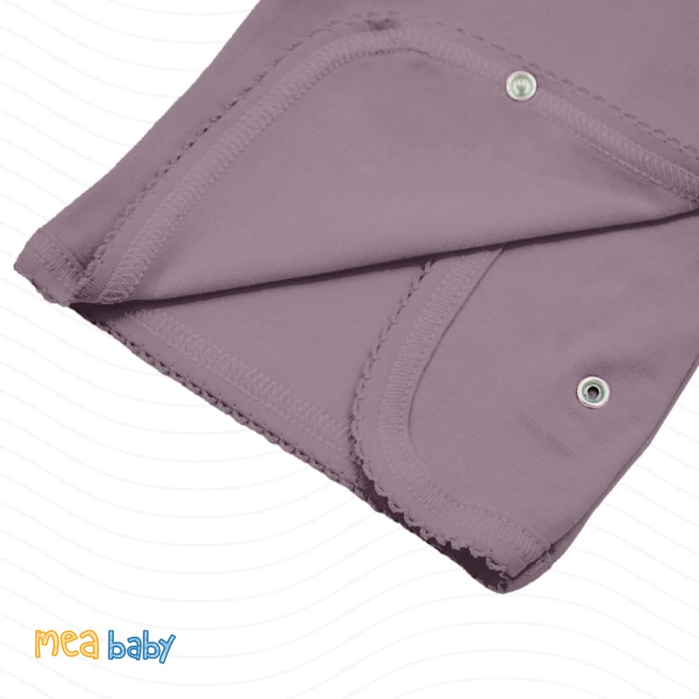 MEA BABY Unisex Baby Wickelshirt Wickeljacke Langarm, 100% Baumwolle im 5er Pack. Wickelshirt für Mädchen, Wickelshirt für Junge