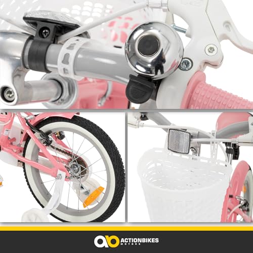 Actionbikes Kinderfahrrad Starlight | 12 16 20 Zoll - V-Brake Bremsen - Fahrrad für Kinder von 2-9 Jahren - Schutzblech v. / h - Kinder Fahrrad für Mädchen & Jungen - Fahrräder - Bicycle - Kinderrad - Meloni2