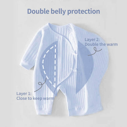 Babyfond 1 Pack Baby Bodysuit, Neugeborenes Baby warmer Baumwollbody mit Hut, 100% Baumwolle Kleinkind Homewear Verdickte Frühlings- und Herbstkleidung